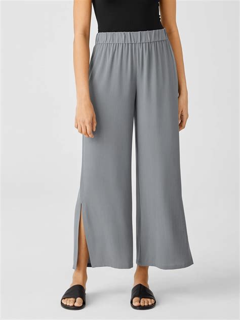 Pants in silk crepe 